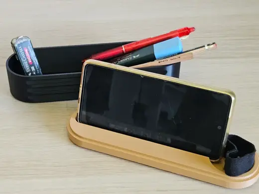 Desk Organizer with Phone Stand & Storage Box