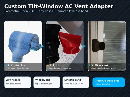 Parametric Tilt Window AC Vent Adapter / gekippt
