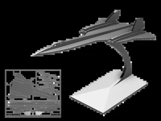 SR-71 Blackbird Airplane Kit Card - Christmas