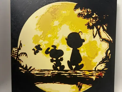 Snoopy and Charlie Brown Hueforge