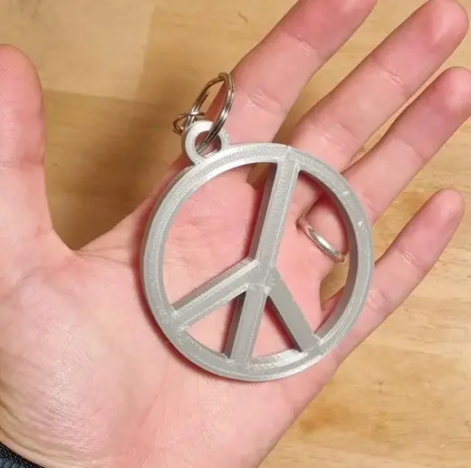 Peace keychain