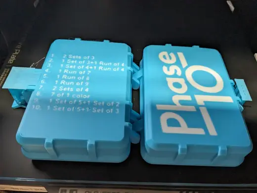 Phase 10 box print in place