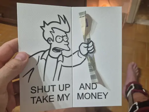 Biglietti auguri futurama meme Fry take my money