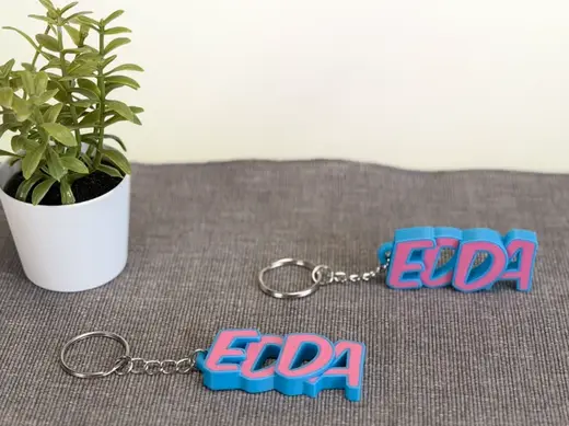Schöner Schlüsselanhänger mit dem Namen Edda