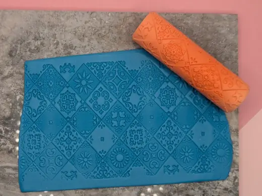 Talavera Mexican Tile Texture Roller V2