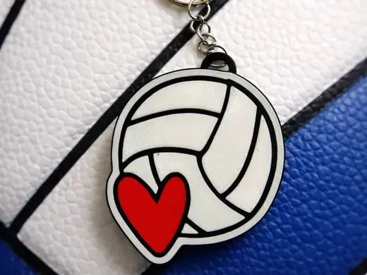 Love for volleyball, keychain