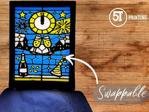 New years Eve light (swappable glass)