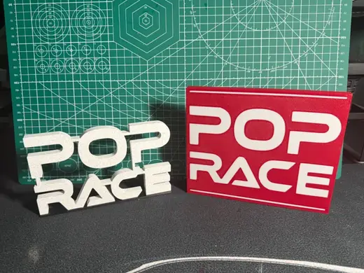 POP RACE logos - Stand,Wall