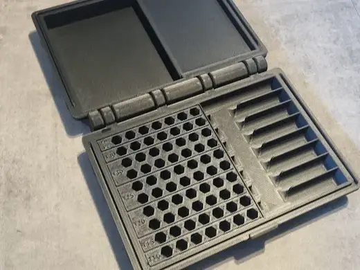 Print-in-Place Hex Bit Storage Box