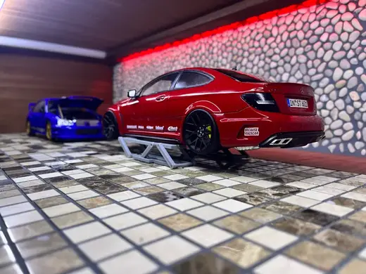 carlift 1:10 rc diorama garage tyre