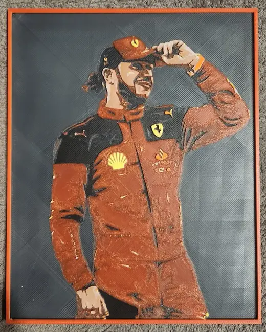 Lewis Hamilton Ferrari - HueForge