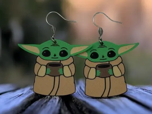 Baby Yoda (Grogu) Earrings