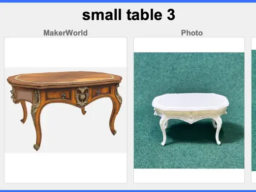 RPG • Dollhouse • Mini: Victorian Era small table3