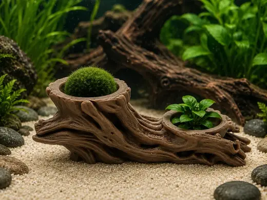 Twin Tree Stump Planter | Aquarium Planter