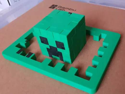 Minecraft Creeper head 3D puzzle