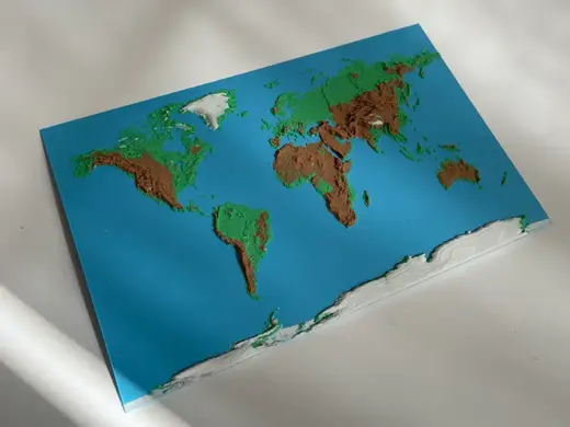 Topographic Map of Earth