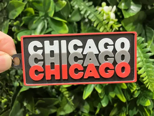 Chicago Broadway Musical Logo Keychain