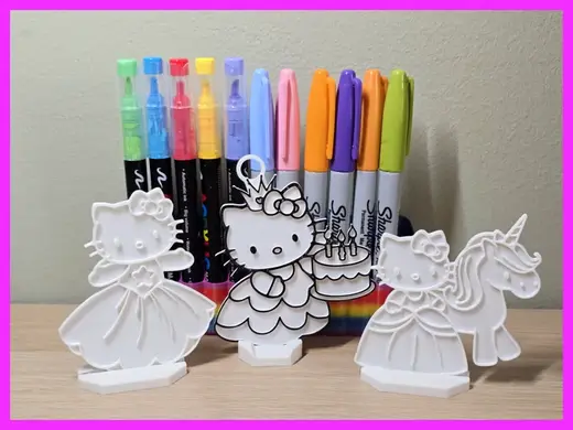 Hello Kitty Princess Cute Diy Coloring No Ams
