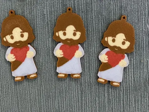 Llavero Corazón de Jesús / Chibi Jesus Keychain