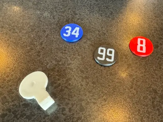 Hockey Player Inspired Ball Marks w/ Hat Clip