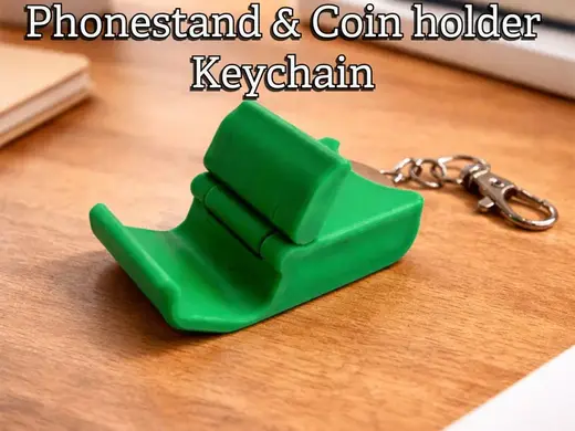 Phonestand & Coin holder Keychain