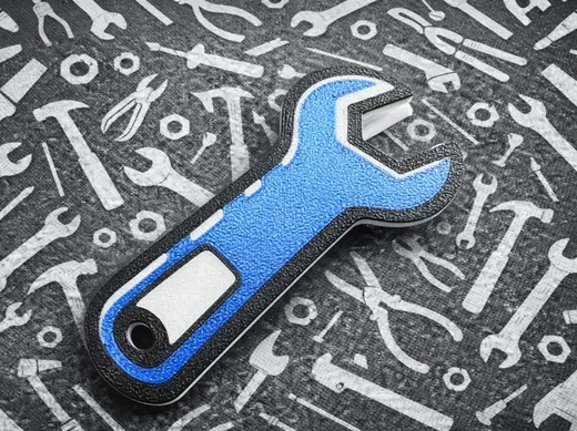 Wrench tool can tab opener keychain for dad