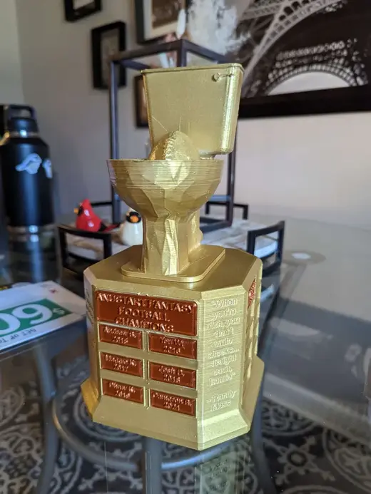 Fantasy Football Trophy w/ Nameplate Slots