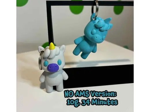 Cute Unicorn Keychain (No Supports)