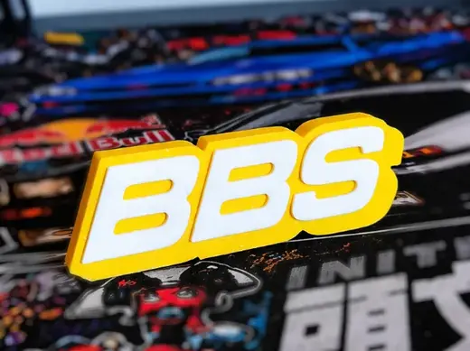 BBS 3D Logo Sign - 14cm Wide