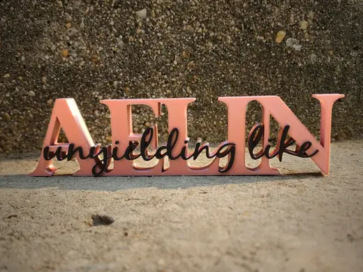 "Unyielding Like Aelin" Shelf Sign