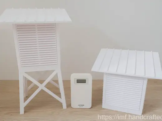 ミニ百葉箱 【置き型&縦樋取り付け】CITIZEN THM527用