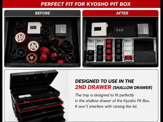 "Taiya Pittari" Tyre storage for Kyosho Pitbox