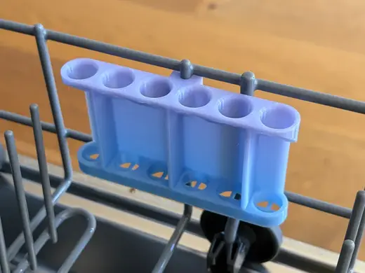 Warp Resistant Dishwasher Straw Holder