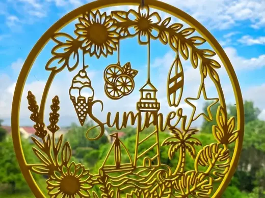 Summer Lighthouse Window Hanging Decor