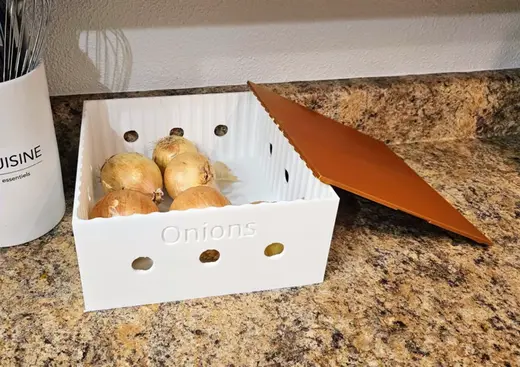 Onion Storage Bin for Kitchen or Pantry
