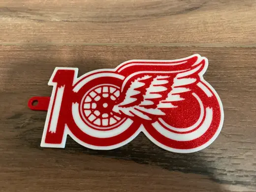 Detroit Red Wings Centennial Key Chain