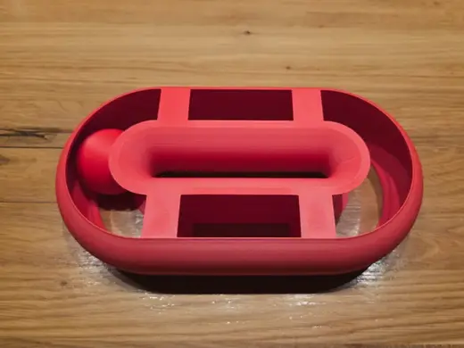 Cat Toy Oval V2 - Both Sides Open - Print In Place