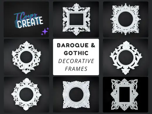 Baroque & Ornate Decorative Frames Only 30g Each