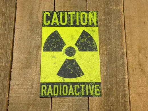 Sign #3 - Radioactive Caution Sign Plate HueForge
