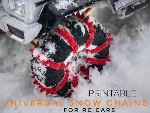 Universal snow chains for Rc cars