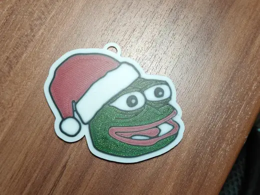 Christmas Pepe frog keychain/christmas ornament