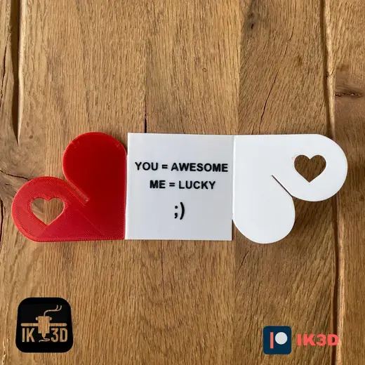 CUSTOMIZABLE HEART YING YANG FOLDABLE CARD