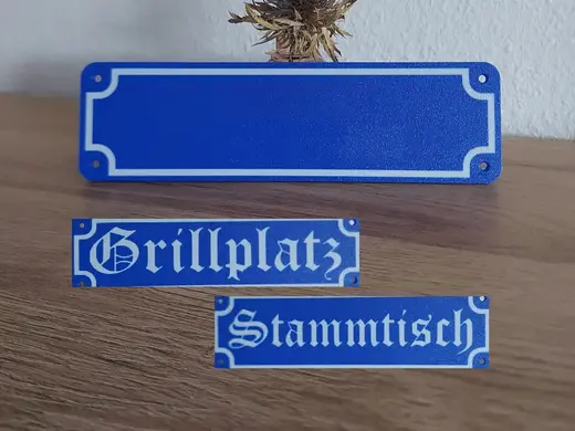 Leeres Schild zum selber Gestalten