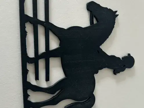 Reiterin mit Pferd Silhouette