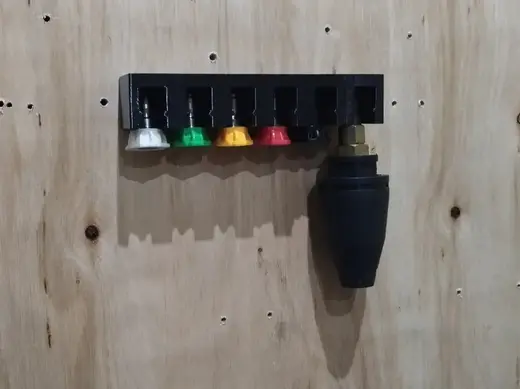Wall Mount Holder for 6 Pressure Washer Nozzles