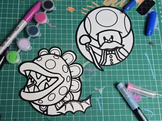 Toadsworth Piranha Plant Coloring Set