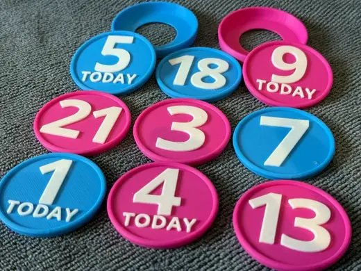 Numbered Birthday Badges