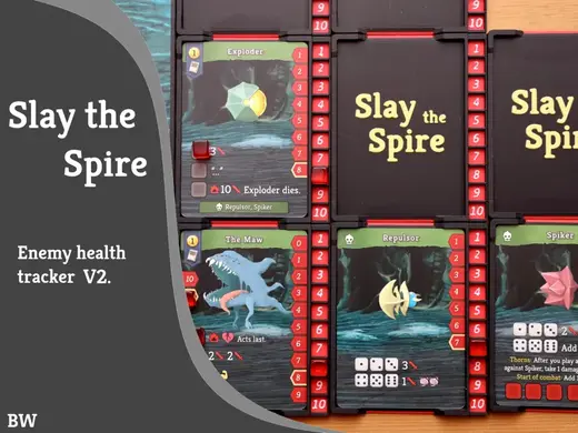Slay the Spire board game, enemy health tracker