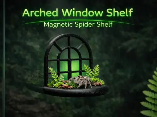 Magnetic Arched Window Shelf
