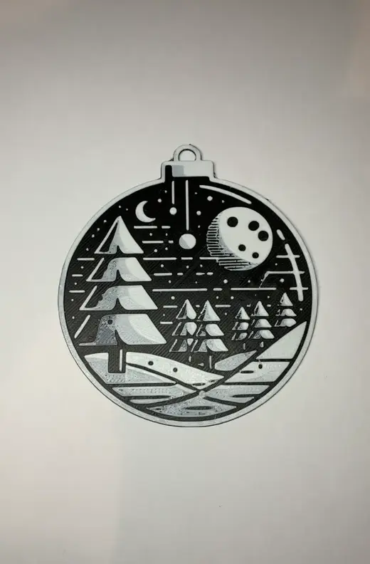 Christmas Bauble - Ornament - Snow Tress